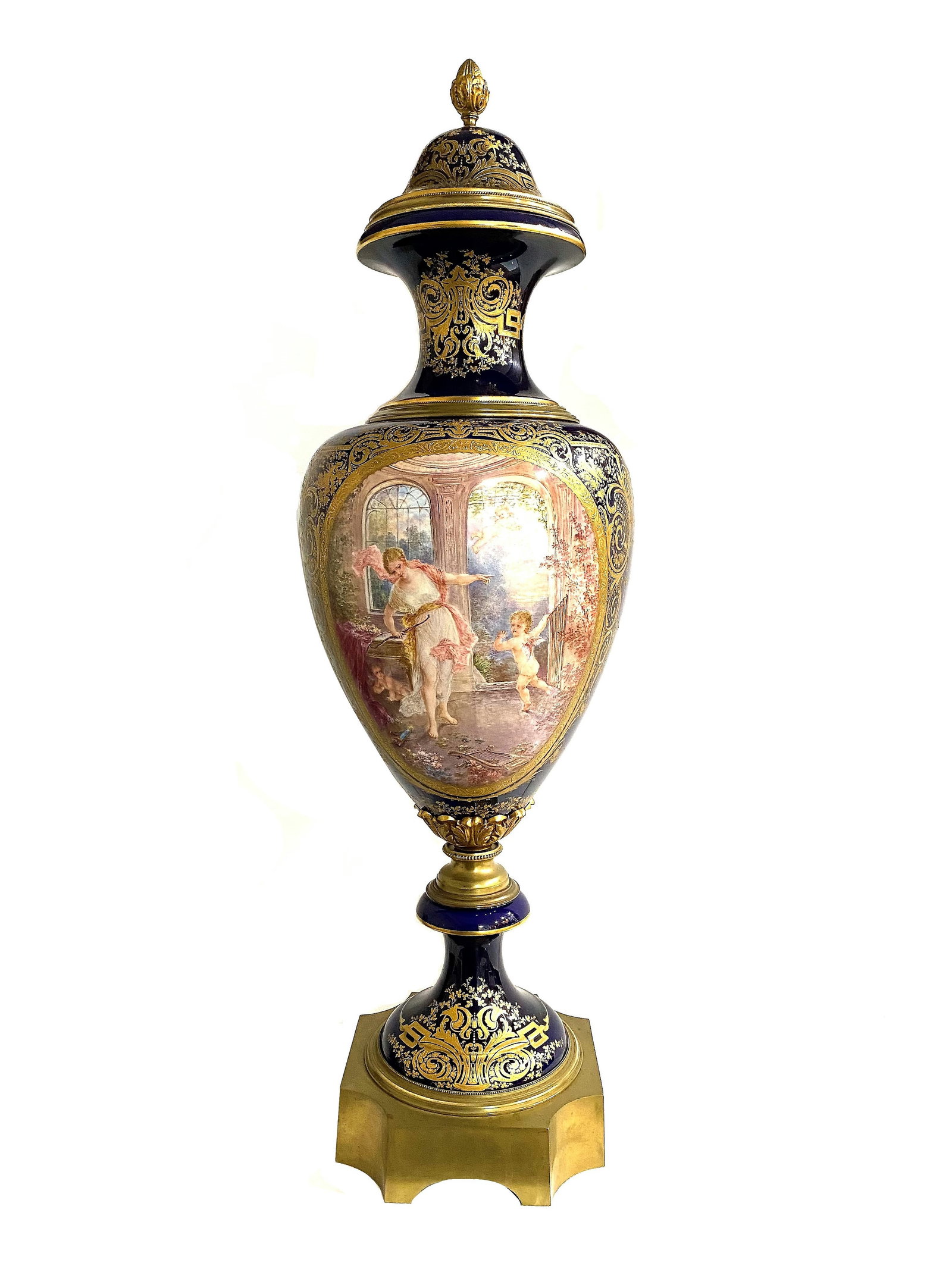 Antique 19th Century French Sevres Porcelain Vase (1 of 9)