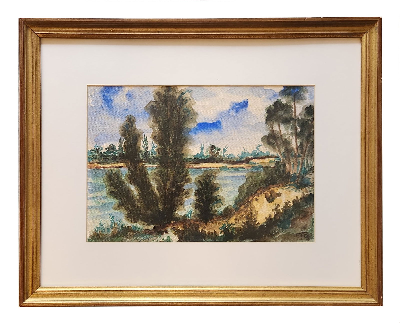 Oscar Florianus Bluemner (1867 - 1938) Germany: Oscar Florianus Bluemner (1867 - 1938) Germany Watercolor on Paper Measure 8 3/4"in H x 12 3/4"in W and 15 3/4"in H x 19 3/4"in W with frame Known for: Modernist arc