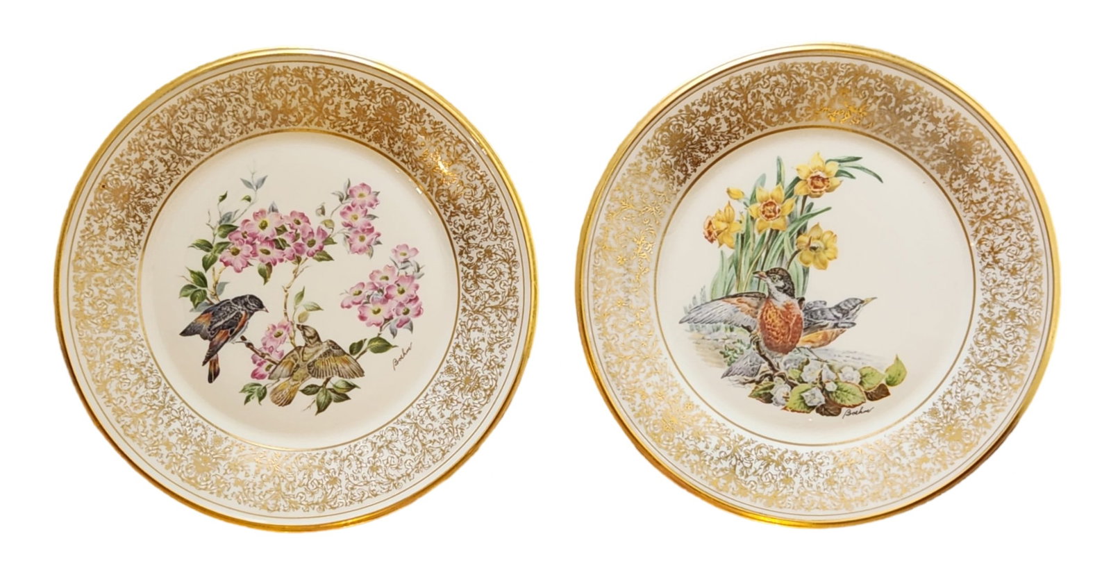 Two Annual Limited Edition of Lenox Boehm Bird Porcelain Plates (1 of 3)