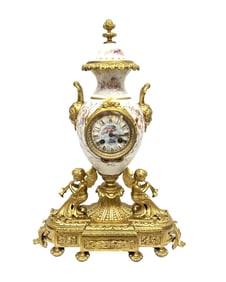 Possible Final of the 19th Century French Sevres Style Figural Putti Clock
