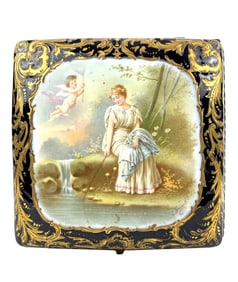 Antique 19th Century Large French Sevres Box