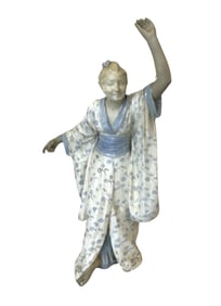 Antique Possible 18th or 19th Century Geisha Porcelain Figure