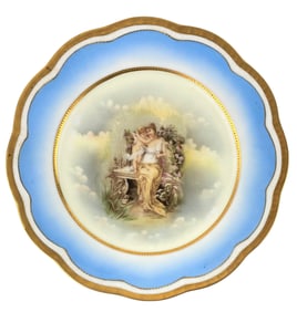 19th Century Meissen Porcelain Group of Shepherd with Shep and Dog