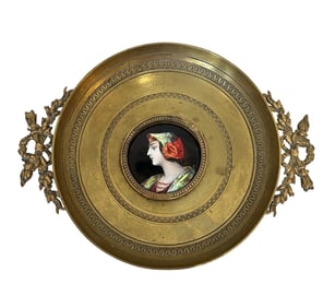 Antique 19th Century Enamel and Bronze Centerpiece