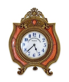 At All Hours Happiness 8 days French Bronze and Enamel Clock