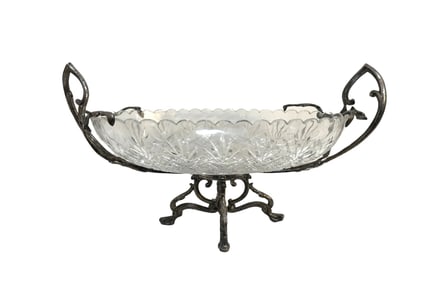 Antique French 19th Century Baccarat Crystal Centerpiece