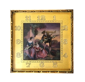 Antique French Hand Painted Miniature Enamel Clock