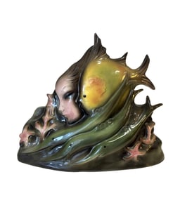 Circa 1920 Hand Painted Italian Ceramic Signed Celich