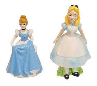 Alice in Wonderland and Cinderella Figurine Disney Classics