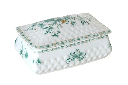 Bernardaud Limoges PorcelainBox with Floral Motif