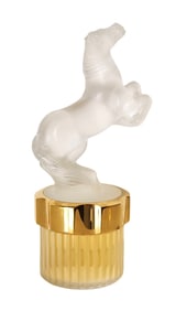 Rare Signed Lalique Pour Homme "Equus" Factice Horse 2002 Limited Edition