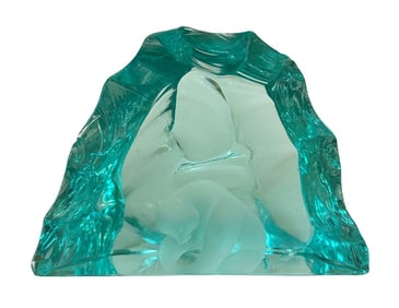 Kosta Boda Ice Block Polar Bear Sculpture by Vicke Lindstrand