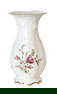 Rosenthal, Germany. "Sanssouci", Cream-Colored Vase Decorated with Flowers