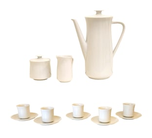 Johann Haviland Bavaria Germany White Porcelain Coffee Set – 12 Pieces
