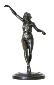 Art Deco Bronze Dancing Girl Figure