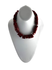 Vintage Red Coral Chunky Necklace Navajo Sundance