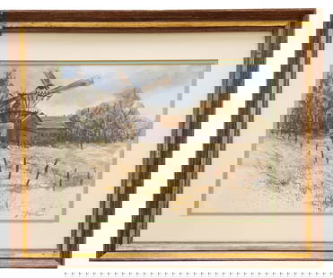 Johan Barthold Jongkind (1819 - 1891) Holland: Johan Barthold Jongkind (1819 - 1891) Holland Watercolor on Paper Measure 10"in H x 13 1/2"in W and 16 1/4"in H x 20"in W with frame 