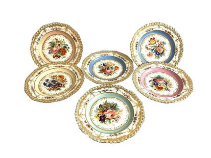 Lot of Six Decoratives KPM Style Porcelain Plates: Lot of Six Decoratives KPM Style Porcelain Plates Measure 8 3/4"in diameter