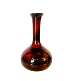 Devon Ware Fieldings Stoke on Trent Made in England Red Vase