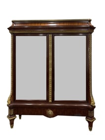 French Empire Gilt Bronze Mounted Mahogany Vitrine