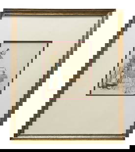 Raffaello Sorbi (1844 - 1931) Italy: Raffaello Sorbi (1844 - 1931) Italy Watercolor on Paper Measure 8 1/4"in H x 6 3/4"in W and 20"in H x 16 1/2"in W with frame Known for: Realist female figure in bucolic setting, history scene paintin