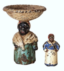 Antique Cast Iron “Mammy?? Figures – Americana Folk Art, Early 20th Century
