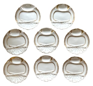 Set of 8 Limoges D&C Oyster Plates for D.B. Bedell & Co., New York