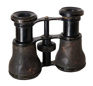Antique “PHOS?? Paris Leather and Brass Opera Glasses