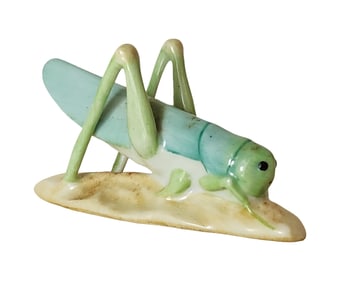 Herend Hungary Hand-Painted Porcelain Grasshopper Figurine
