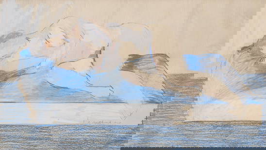 Donald Borthwick (20th Century) American: Donald Borthwick (20th Century) American Mixed Media on Paper Measure 10 1/2"in H x 17 3/4"in W and 19 3/4"in H x 30"in W not framed Biography: Borthwick was an American artist known for his inventive