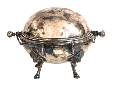 Antique 1867 Rogers Smith & Co. Silverplate Dome Butter Dish – Victorian Aesthetic Movement