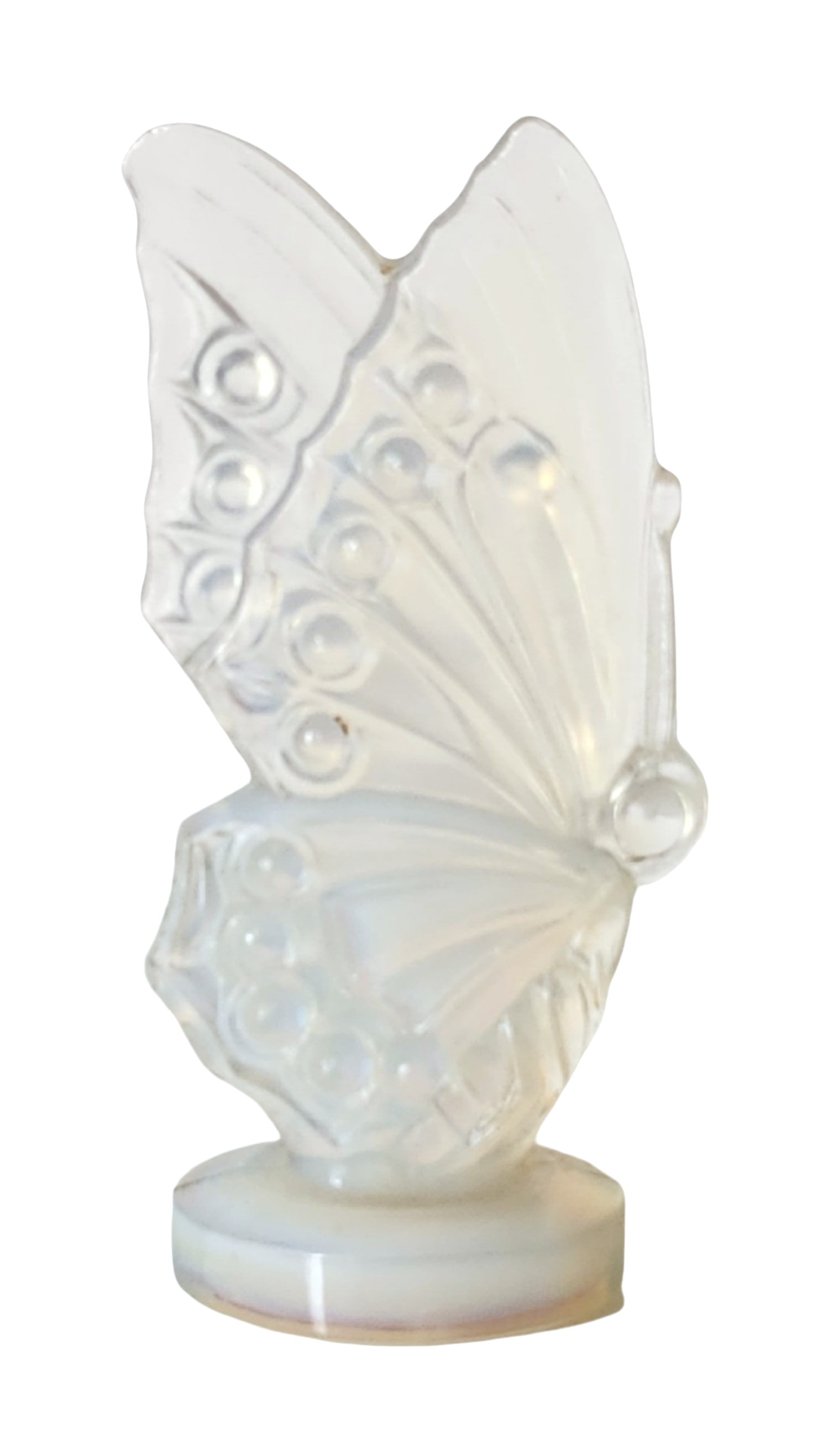 Lalique France Frosted Crystal Butterfly Figurine Perfume Bottle Stopper (1 of 3)
