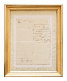 Historic Handwritten Letter by Carlos Manuel de Cespedes – Cuban Independence Leader, 1868