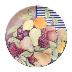 Gien France “La Ronde des Fruits?? Dinner Plate – Colorful Fruit Motif
