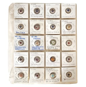 Lot of 20 Vintage Cuban Academic Pins – Universidad de La Habana