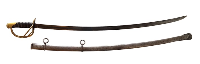 Civil War U.S. Model 1860 Cavalry Saber by C. Roby – Dated 1865 with Scabbard