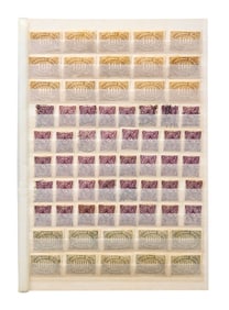 Vintage German Empire Stamp Collection Sheet – 100s, 2s, and 1000s Reichsmark
