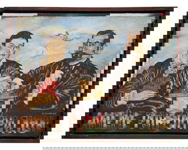 Arturo Elizondo (Born 1953) Mexico: Arturo Elizondo (Born 1953) Mexico Oil on Canvas Measure 14"in H x 18"in W and 15 1/4"in H x 19 1/2"in W x 2"in D framed Known for: Neo-baroque and surrealist compositions Biography: Arturo Elizondo i