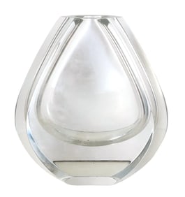 Baccarat Crystal Teardrop Form Vase – Modern French Design