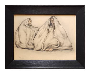 Francisco Zuniga (1912 - 1998) Costa Rica: Francisco Zuniga (1912 - 1998) Costa Rica Pencil on Paper Measure 12 1/4"in H x 17"in W and 17"in H x 21 1/2"in W framed Known for: Genre, figure, muralist, sculptor Biography: The common people of Me