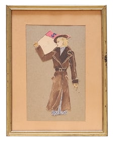 Vintage Fashion Illustration by Lee Godoy – Mid-Century Watercolor