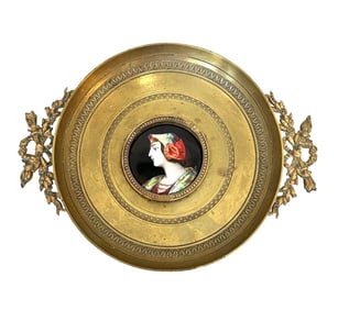 Antique 19th Century Enamel and Bronze Centerpiece