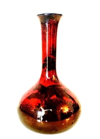 Devon Ware Fieldings Stoke on Trent Made in England Red Vase