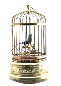 German Single Bird Cage Music Box