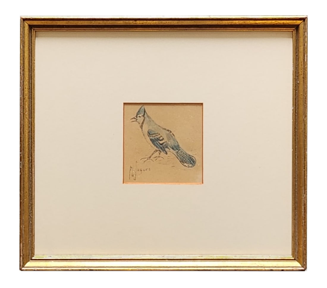 Francis Lee Jaques (1887 - 1969) American: Francis Lee Jaques (1887 - 1969) American Pencil on Paper Measure 3"in H x 3"in W and 9 3/4"in H x 11"in W framed Known for: Wildlife, genre, illustrator, views Biography: Francis Lee Jaques (pronounc
