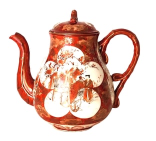 Antique Japanese Kutani Porcelain Teapot