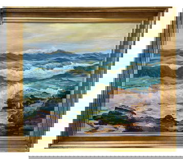 Alfred James Wands (1904 - 1998) American: Alfred James Wands (1904 - 1998) American Oil on Canvas Measure 25"in H x 30"in W and 30 1/2"in H x 35 1/2"in W with frame Known for: Figure, genre and landscape painting Biography: Born in Clevel