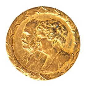 1925 RT. LMT 50th Anniversary Bronze Medal with Double Portrait Relief