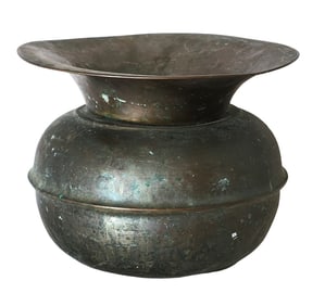Antique Bronze Spittoon / Cuspidor with Flared Rim – Patinated Finish, 19th/20th Century