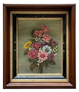 Maude Drein Bryant (1880 - 1946) American: Maude Drein Bryant (1880 - 1946) American Oil on Board Measure 10"in H x 8"in W and 14 1/2"in H x 12 1/2"in W with frame Known for: Still life and landscape painting Biography: Maude Drein Bryant was